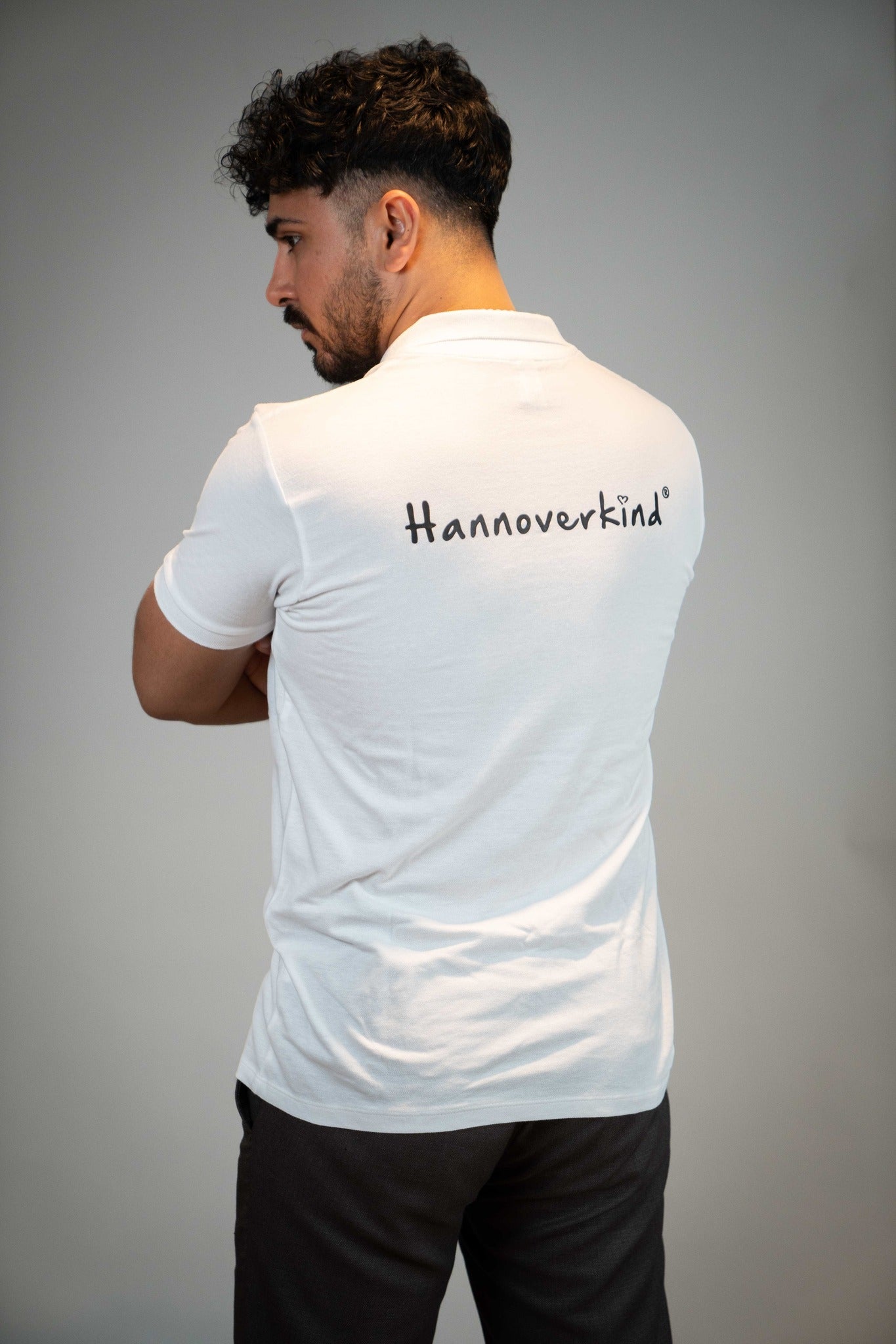 Hannoverkind Herren Poloshirt weiß